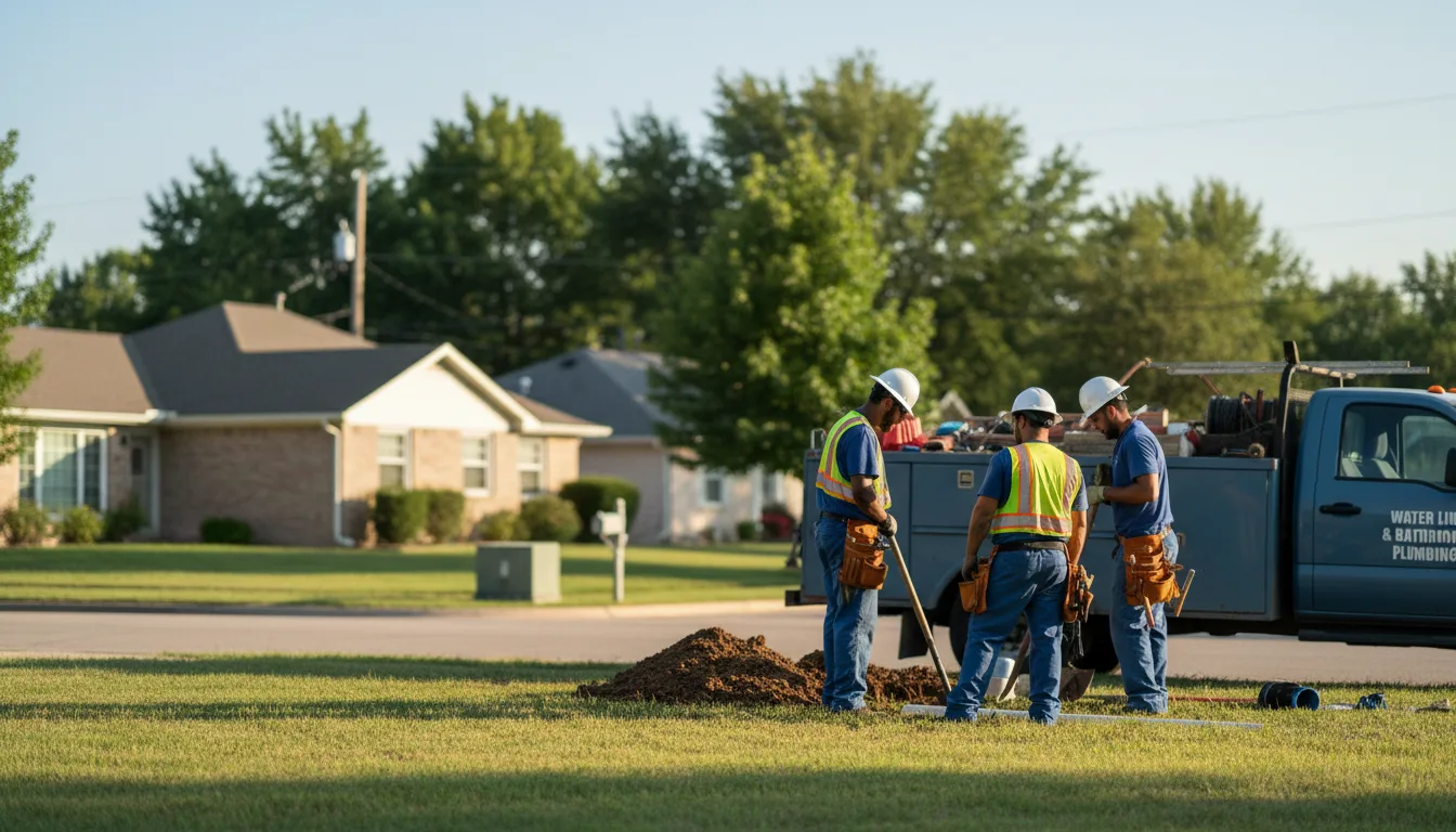 Residential water line and bathroom plumbing service in Oreland, PA